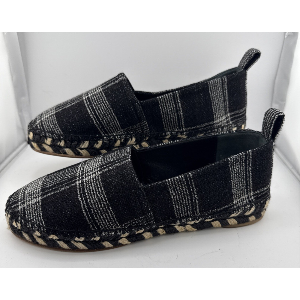 Proenza Schouler Women's Plaid Felt Espadrille Flats Sz 38 EUR or 7.5 US NWB - Picture 6 of 14